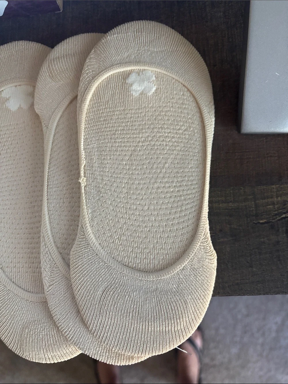 Lucky Brand No-Show Liner Socks — Black and Beige (2 Pairs)